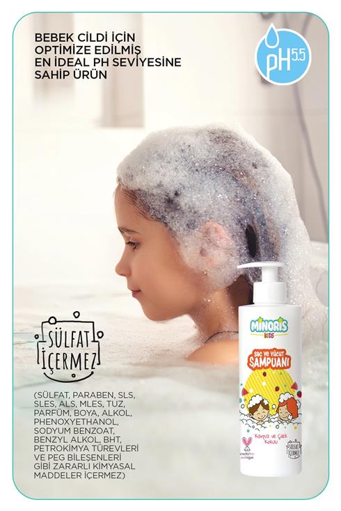 Minoris Kids Organik Saç Ve Vücut Şampuanı 400 Ml