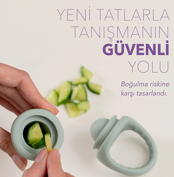Mochi Pop-Up Meyve Sebze Gıda Emziği Mint