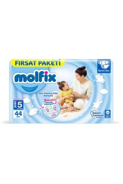 Molfix 3D Bebek Bezi 5+ Numara Junior Plus Fırsat Paketi 44 Adet