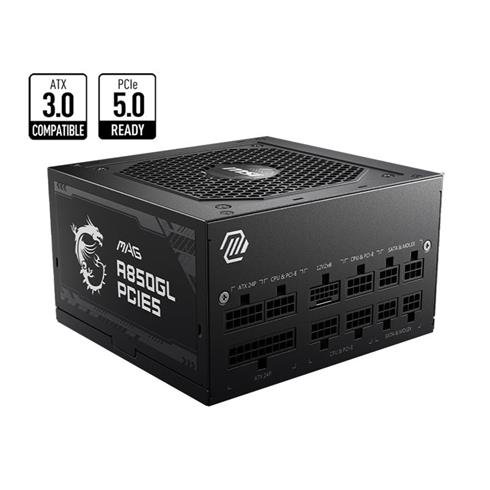 Msı Mag A850GL Pcıe5 850W 80+ Full Modular Gold Power Supply