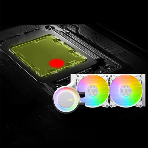 Msı Mag Coreliquid E240 Sessiz 4 Pin 2 Fanlı Sıvı Soğutmalı Rgb Masaüstü İşlemci Soğutucu Beyaz