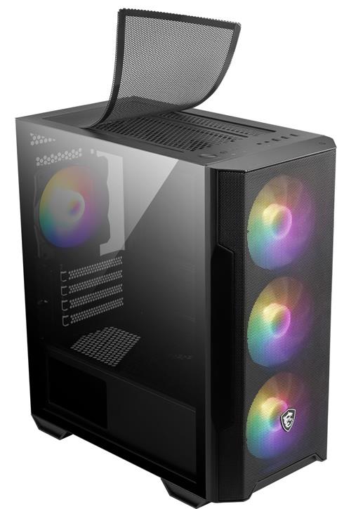 Msı Mag Forge M100R Temperlı Cam Argb 3X120MM 1X120MM Psu Yok Matx Gamıng Kasa