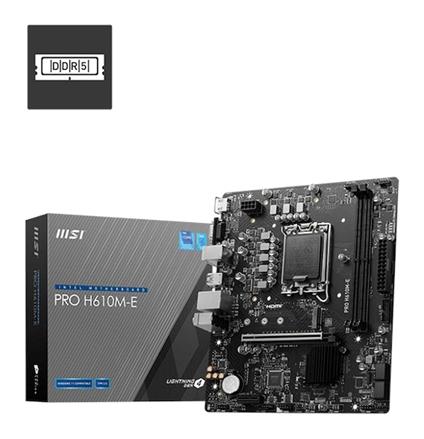 Msı Pro H610M-E Ddr5 5600Mhz 1Xvga 1Xhdmı 1XM.2 Usb 3.2 Matx 1700P (12. / 13. VE 14. Nesil İşlemci Uyumlu)