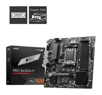 Msı Pro B650M-P Ddr5 6000Mhz(OC) 1Xvga 1Xhdmı 1Xdp 2XM.2 Usb 3.2 Matx AM5 (Amd AM5 9000/8000/7000 Serileri İle Uyumlu)