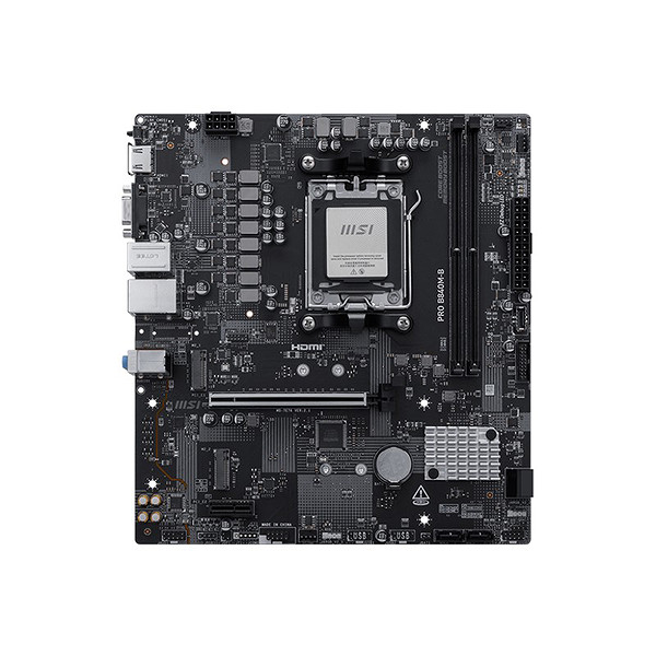 Msı Pro B840M-B Ddr5 8000MT/S 1Xhdmı 2XM.2 Usb-C AM5 Matx (Amd AM5 9000/8000/7000 Serileri İle Uyumlu)