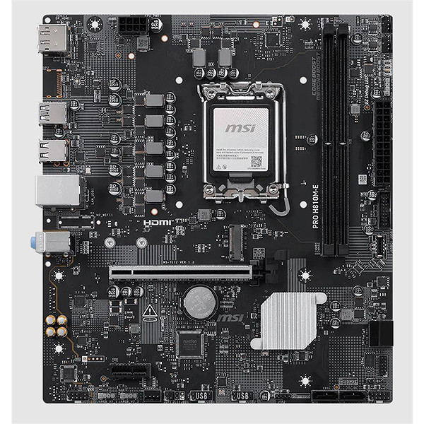 Msı Pro H810M-E Ddr5 6400MT/S 1Xhdmı 1Xdp 1XM.2 Usb 3.2 Matx 1851P (Intel Ultra Processors Serıes 2)