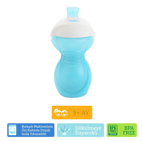 Munchkin Click Lock Isırmaya Dayanıklı Emzikli Bardak 9 Ay+ 296 Ml 90063 Mavi