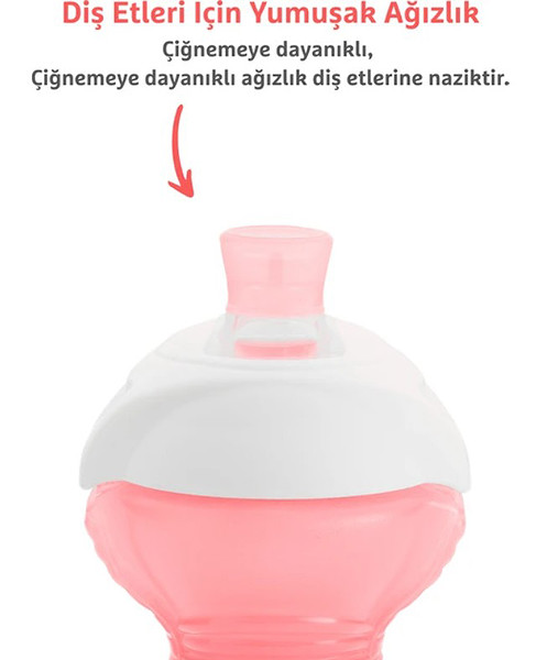 Munchkin Click Lock Isırmaya Dayanıklı Emzikli Bardak 9 Ay+ 296 Ml 90063 Pembe