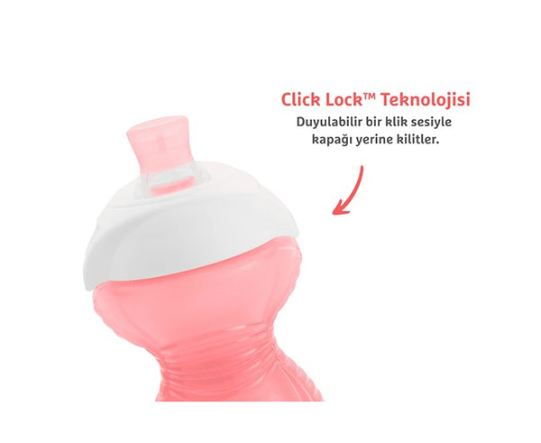 Munchkin Click Lock Isırmaya Dayanıklı Emzikli Bardak 9 Ay+ 296 Ml 90063 Pembe