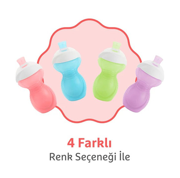Munchkin Click Lock Isırmaya Dayanıklı Emzikli Bardak 9 Ay+ 296 Ml 90063 Pembe