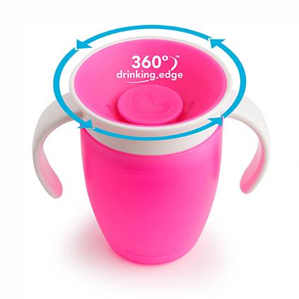 Munchkin Mucize 360° Alıştırma Bardağı 6 Ay+ 207 Ml Pembe