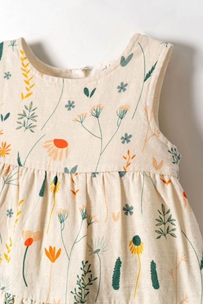 NK Sunflower Elbise 71603 Krem
