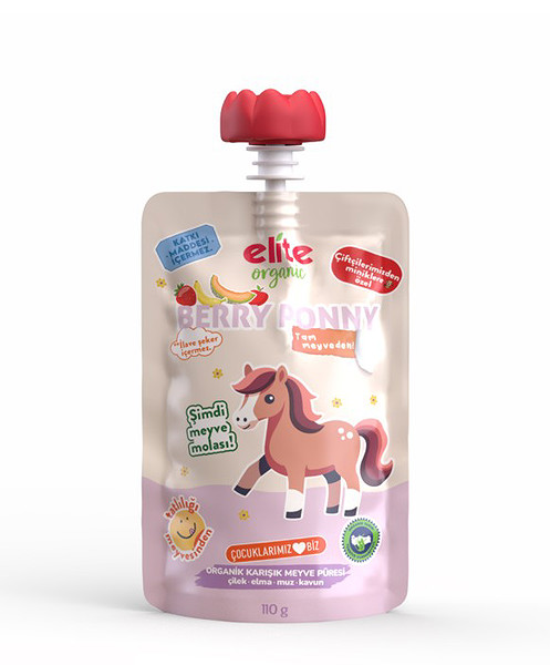 OG Natural Berry Pony Organik Karışık Meyve Püresi 110Gr