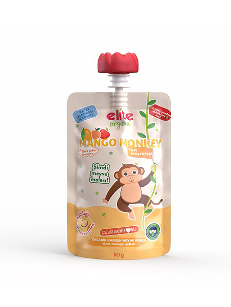 OG Natural Mango Monkey Organik Karışık Meyve Püresi 110Gr