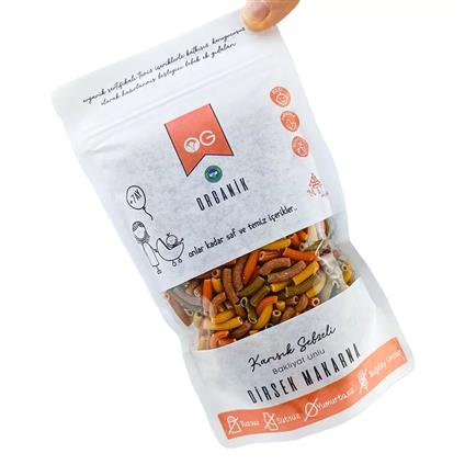 OG Natural Organik Sebzeli Bakliyat Unlu Dirsek Makarna 200G +7 Ay