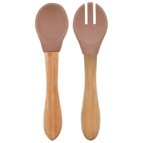 Oioi Mama Kaşığı Ve Çatal Seti Woody Brown