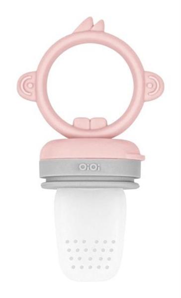 Oioi Silikon Püre Meyve Sebze Emziği Pinky Pink / Powder Grey