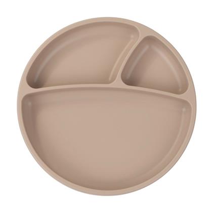 Oioi Porsiyon Vakum Tabanlı Silikon Tabak Bubble Beige
