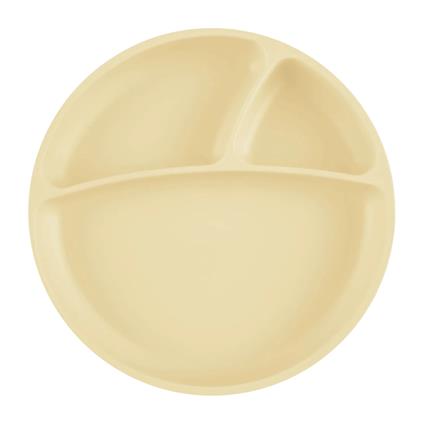 Oioi Porsiyon Vakum Tabanlı Silikon Tabak Mellow Yellow