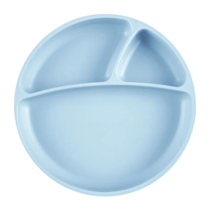 Oioi Porsiyon Vakum Tabanlı Silikon Tabak Mineral Blue