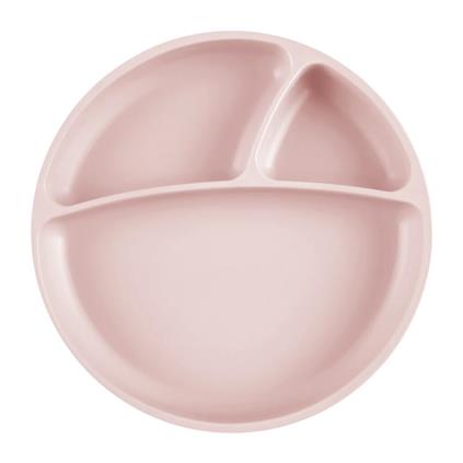 Oioi Porsiyon Vakum Tabanlı Silikon Tabak Pinky Pink