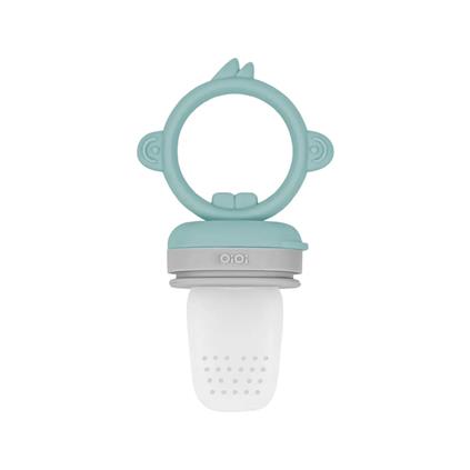 Oioi Silikon Püre Meyve Sebze Emziği Aqua Green / Powder Grey