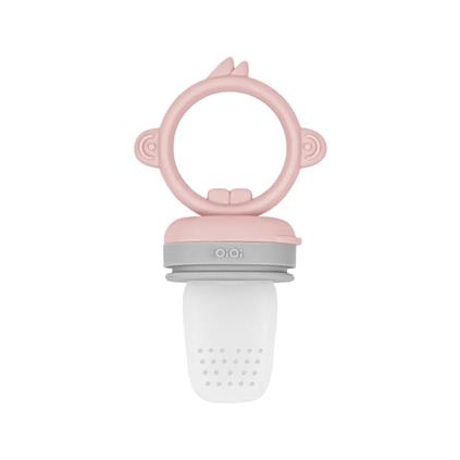 Oioi Silikon Püre Meyve Sebze Emziği Pinky Pink / Powder Grey