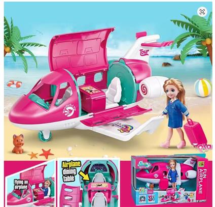 Pasifik Pembe Aksesuarlı Uçak 9045-11