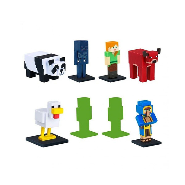 Pmı/MC22270 Minecraft 3D Toppeez 8Lİ Deluxe Figür Seti Seri 2 Asorti