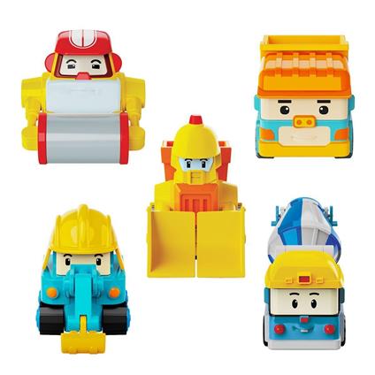 Polı Mrt-761 Robocar Poli Mini İnşaat Araçları 5Li Set