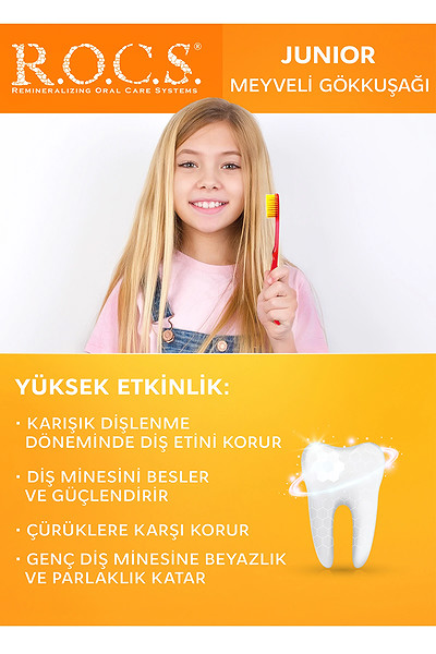 R.O.C.S. Junior Diş Macunu 6-12 Yaş 60 Ml Meyveli Gökkuşağı