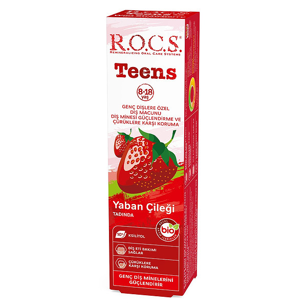 R.O.C.S. Teen Yaban Çileği Diş Macunu 8-18 Yaş 60 Ml