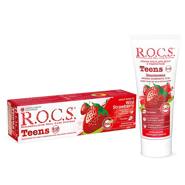 R.O.C.S. Teen Yaban Çileği Diş Macunu 8-18 Yaş 60 Ml