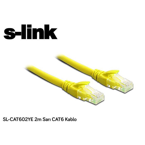 S-Lınk SL-Cat602ye 2MT Utp Cat6 Kablo Sarı