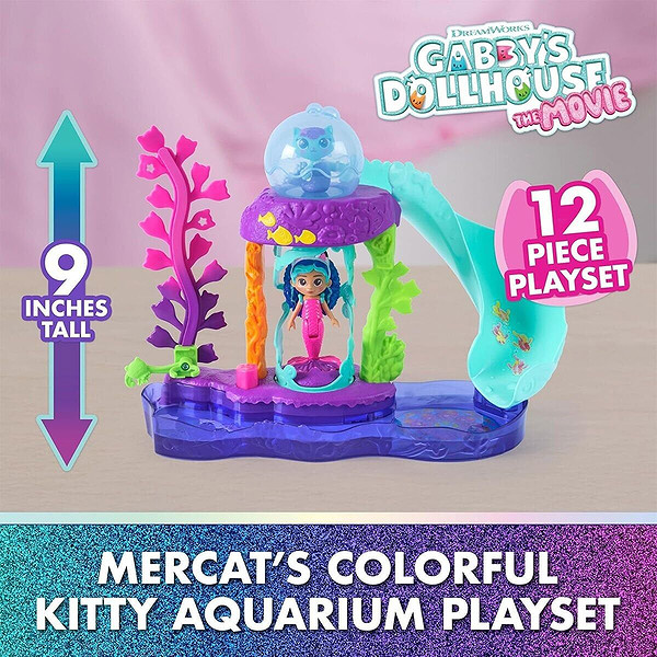 S01009006 Sun-Spm-Figür Oyun Set Gabby S Dollhouse Renkli Akvaryum 12Prç.