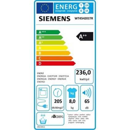 Siemens WT45H201TR 8 KG Isı Pompalı Çamaşır Kurutma Makinesi