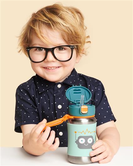 Skip Hop Zoo Pipetli Paslanmaz Çelik Suluk 350 Ml Robot