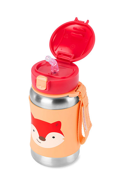 Skip Hop Zoo Pipetli Paslanmaz Çelik Suluk 350 Ml Tilki