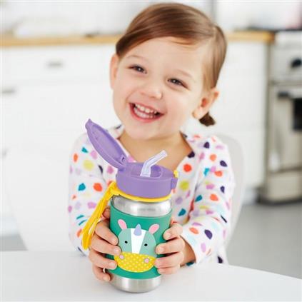 Skip Hop Zoo Pipetli Paslanmaz Çelik Suluk 350 Ml Unicorn