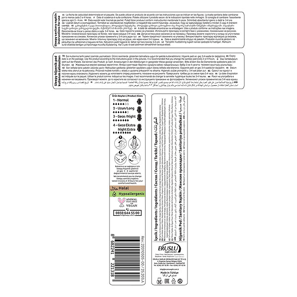 Sleepy Bio Natural Premium Plus Gece Ekstra Ped 14 Adet