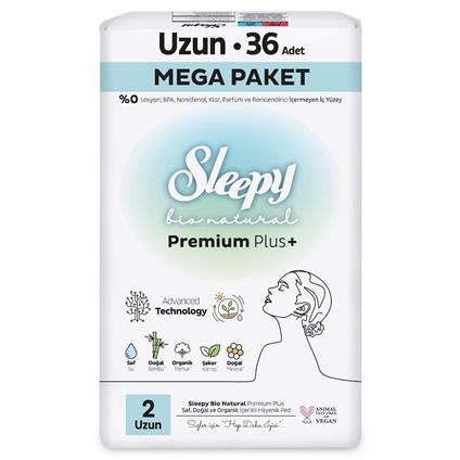 Sleepy Bio Natural Premium Plus Mega Uzun Ped 36 Adet