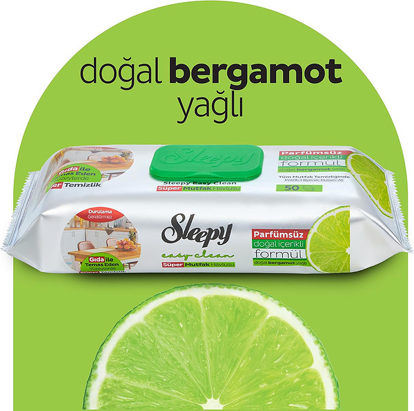Sleepy Mutfak Temizlik Havlusu 50 Adet Bergamot