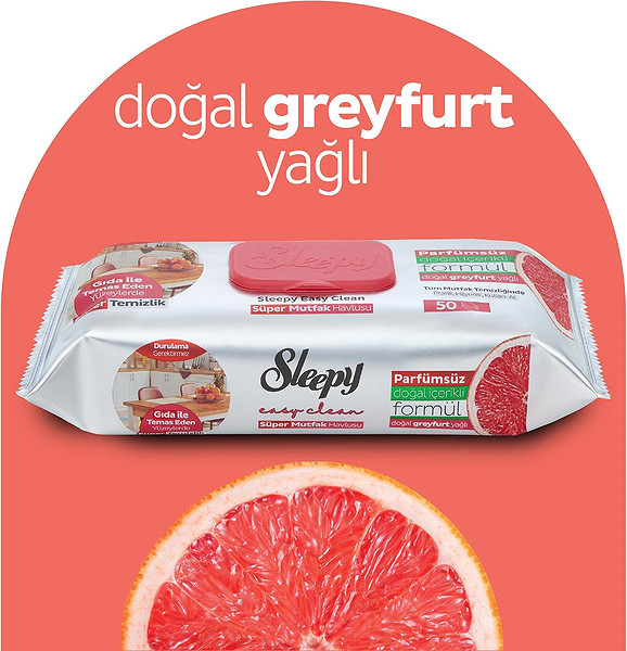 Sleepy Mutfak Temizlik Havlusu 50 Adet Greyfurt