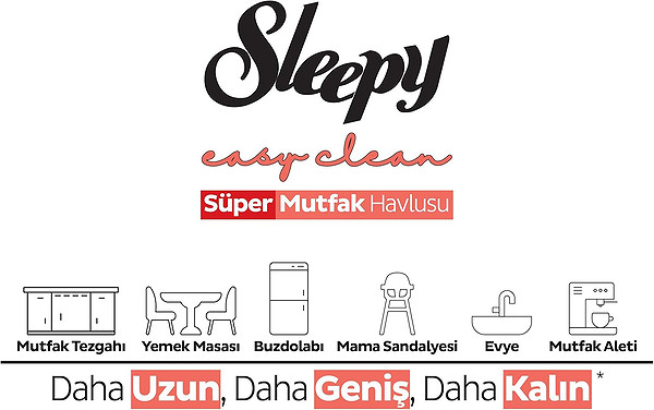 Sleepy Mutfak Temizlik Havlusu 50 Adet Greyfurt