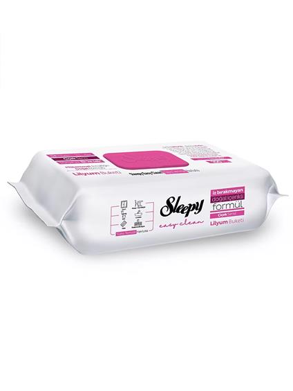 Sleepy Yüzey Temizlik Havlusu 100 Adet Lilyum Pembe