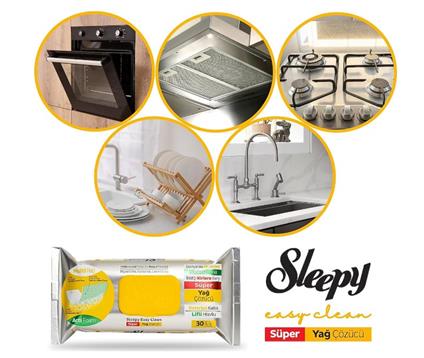 Sleepy Yüzey Temizlik Havlusu 30 Adet Yağ Çözücü