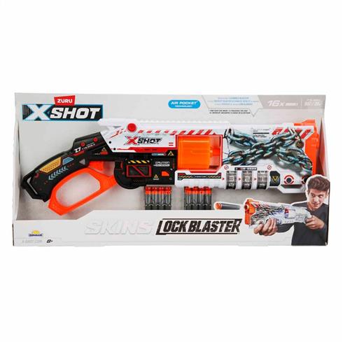 36606 X-Shot Skins Lock Blaster 16 Mermili Sünger Dart Atan Silah 56 Cm -Sunman