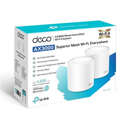 TP-Lınk Deco X50 AX3000 Mesh EV WI-FI 6 Sistemi (İkili)