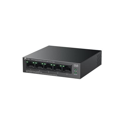TP-Lınk LS105GP 4 Port Gıgabıt + 1 Port RJ45 Uplınk Poe 65W 250 Metre Poe Mesafe Metal Kasa Swıtch