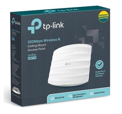 TP-Lınk Omada Eap115 1 Port 10/100 2.4Ghz 300Mbps 2X4dbı Anten Tavan Tipi Access Poınt